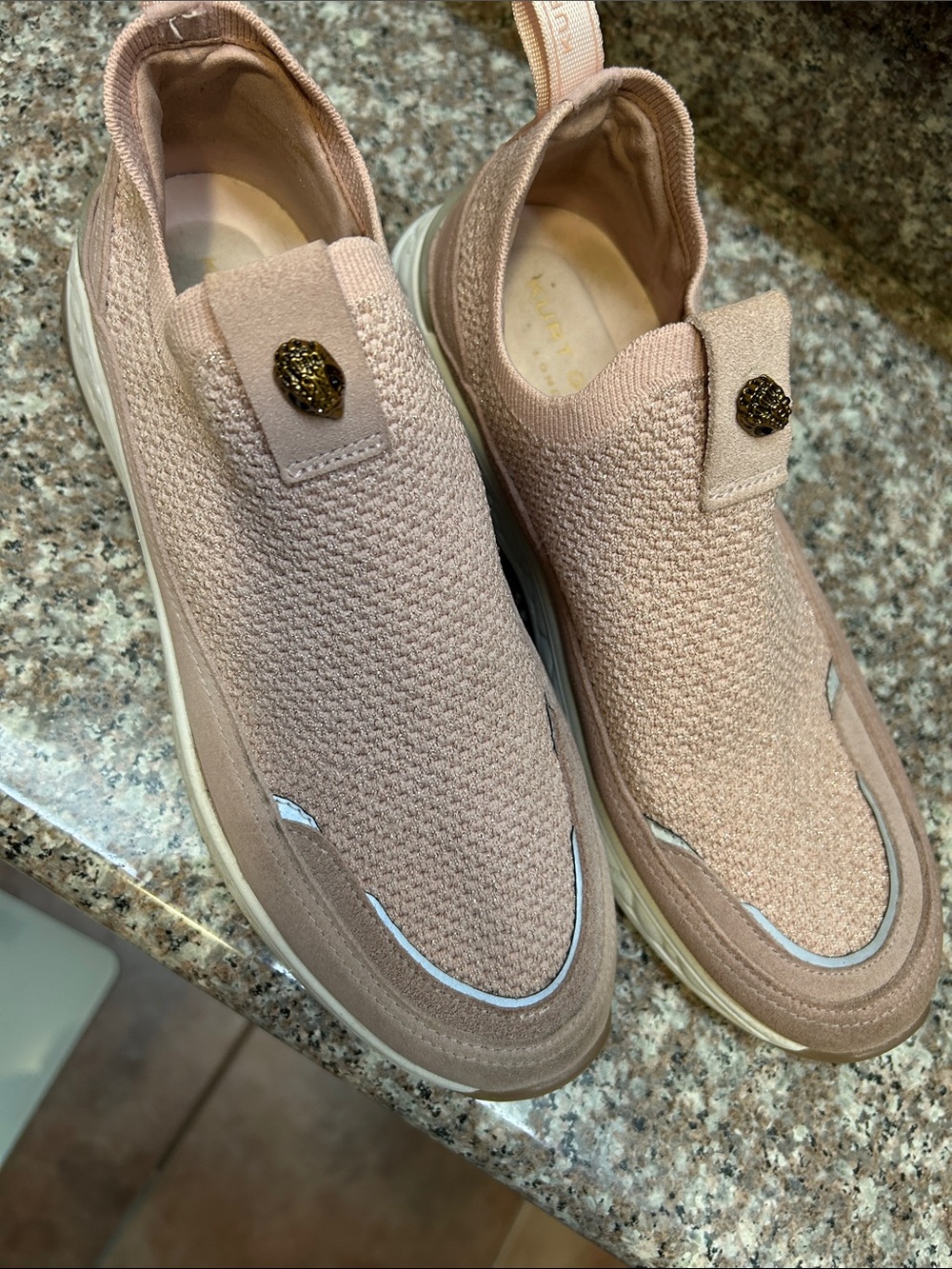 Kurt Geiger Women's Slip-On Knit Sneakers in Blush